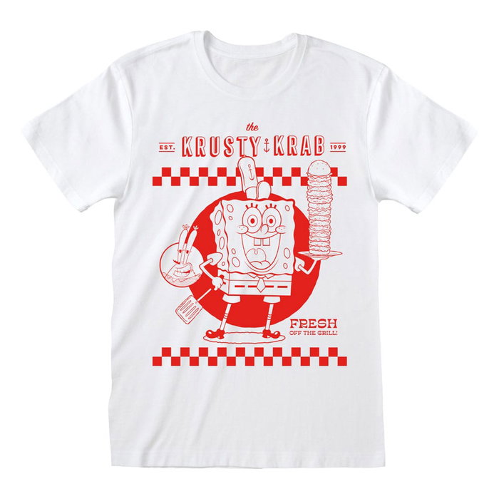 Bob Esponja Camiseta Krusty Krab White talla S Bob Esponja Camiseta Krusty Krab White talla S