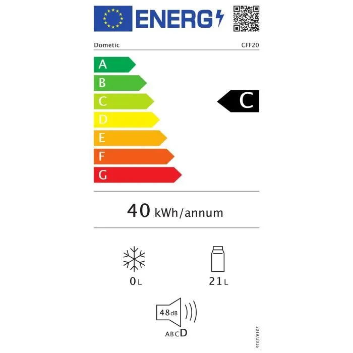 Dometic CFF20 Nevera Portátil Eléctrica Compresor 21 Litros 12V 24V Encendedor 230V Negro