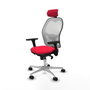 PIQUERAS Y CRESPO Silla de oficina Jorquera con mecanismo Sincro, Rojo y Blanco