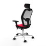 PIQUERAS Y CRESPO Silla de oficina Jorquera con mecanismo Sincro, Rojo y Blanco