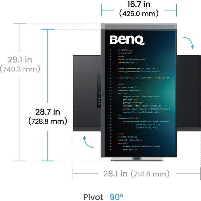 BenQ RD320U Monitor Profesional 4K de 32 pulgadas con USB-C