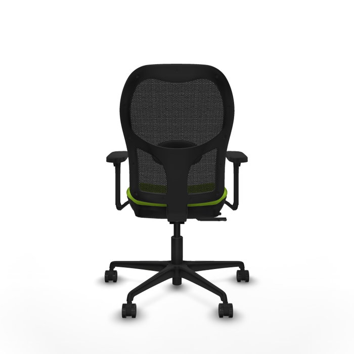 PIQUERAS Y CRESPO Silla de oficina Jorquera con mecanismo Sincro/Traslack, Pistacho y Negro