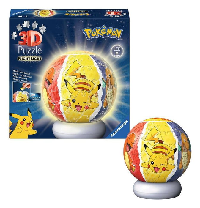 Pokémon 3D Puzzle Ball Luz de Noche (73 Piezas) Pokémon 3D Puzzle Ball Luz de Noche (73 Piezas)