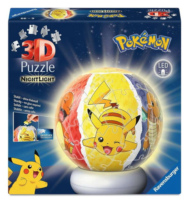 Pokémon 3D Puzzle Ball Luz de Noche (73 Piezas) Pokémon 3D Puzzle Ball Luz de Noche (73 Piezas)
