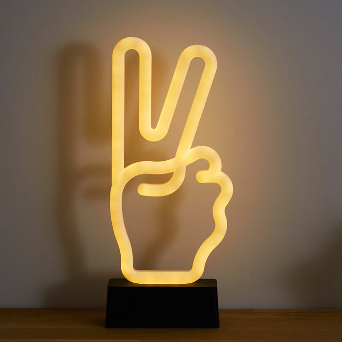 Home Deco Factory Lámpara LED Neón A Pilas Victoria Decorativa Plástico PP y PVC