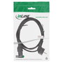 InLine Cable de alimentación Schuko angulado a C15, 3m, negro