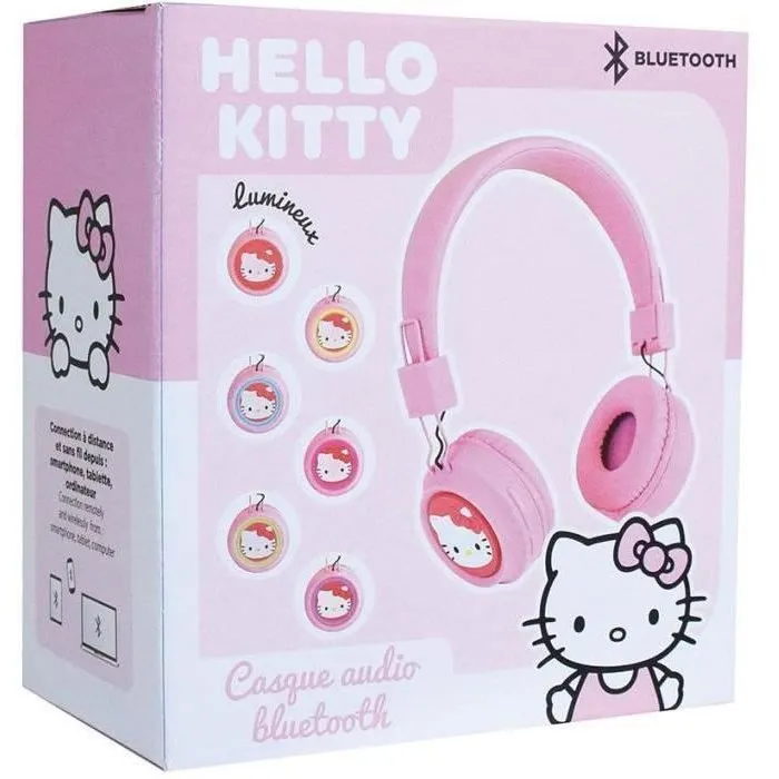 Jemini JEM1711542272249 Auriculares Bluetooth ajustables con micrófono Hello Kitty, Cable USB, Cable de audio, A partir de 3 años Jemini JEM1711542272249 Auriculares Bluetooth ajustables con micrófono Hello Kitty, Cable USB, Cable de audio, A partir de 3 años