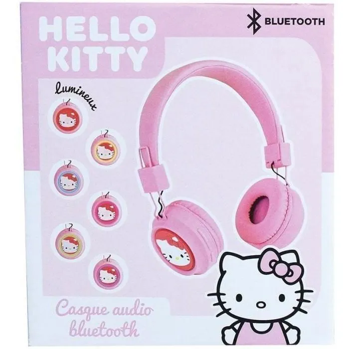 Jemini JEM1711542272249 Auriculares Bluetooth ajustables con micrófono Hello Kitty, Cable USB, Cable de audio, A partir de 3 años Jemini JEM1711542272249 Auriculares Bluetooth ajustables con micrófono Hello Kitty, Cable USB, Cable de audio, A partir de 3 años