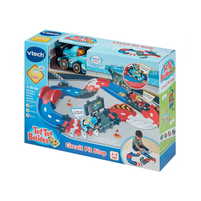 VTech Tut Tut Bolides - Circuito Pit Stop, Juego Infantil Multicolor en Francés (VTE3417765949050) VTech Tut Tut Bolides - Circuito Pit Stop, Juego Infantil Multicolor en Francés (VTE3417765949050)