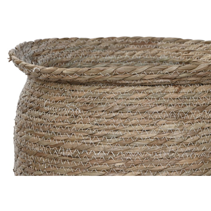 DKD Home Decor Set de 7 Maceteros de Fibra Trenzada 70x70x58 Natural