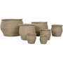 DKD Home Decor Set de 7 Maceteros de Fibra Trenzada 70x70x58 Natural