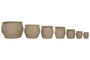 DKD Home Decor Macetero Urban Marron Fibra Trenzada 70x70x58 cm Set de 7