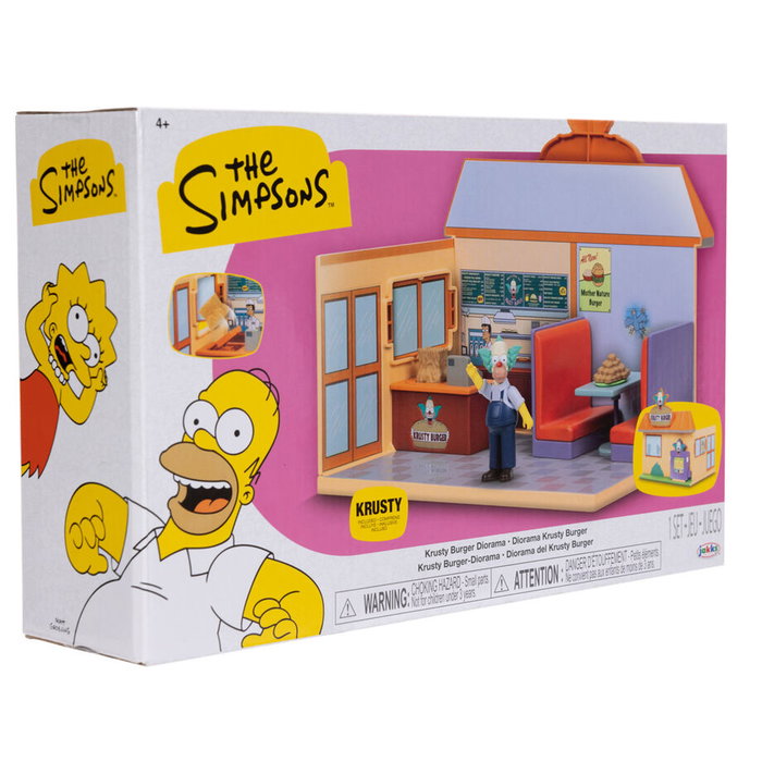 JAKKS PACIFIC Playset Burger Krusty Los Simpsons Juguete para Niños +4 Años