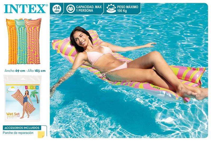 Intex Colchoneta Ondas 5 Tubos PVC 183x69 cm Intex Colchoneta Ondas 5 Tubos PVC 183x69 cm