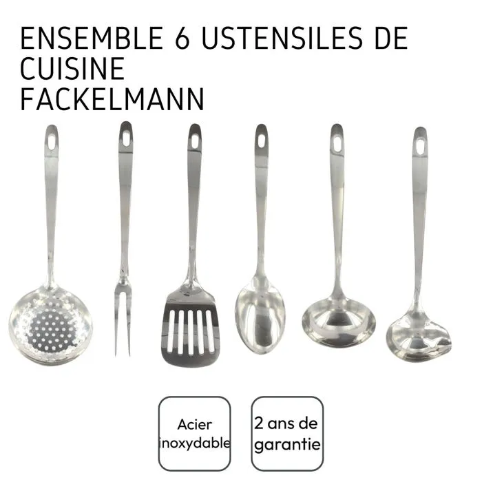 FACKELMANN FAC3176239999068 Juego de utensilios de cocina de 6 piezas Oxford Acero inoxidable FACKELMANN FAC3176239999068 Juego de utensilios de cocina de 6 piezas Oxford Acero inoxidable