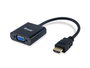 Equip Adaptador HDMI Macho a VGA Hembra con Audio Jack 3.5 mm Negro