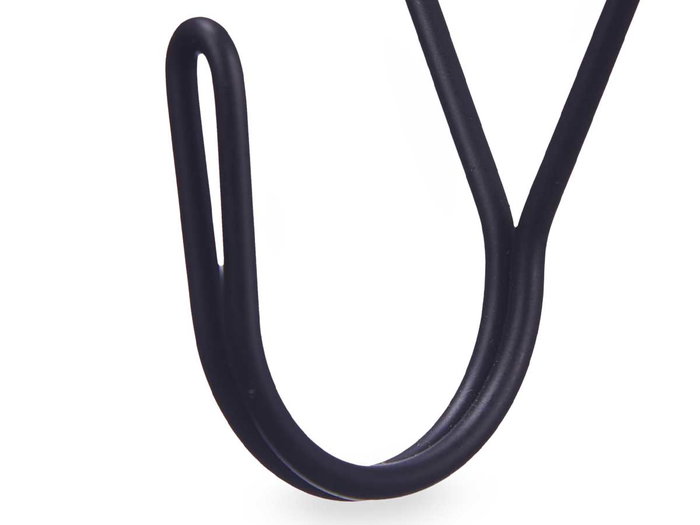 Giftdecor Set 3 Perchas Triángulo Negro Metal 6 cm x 8 cm x 4 cm (Set de 6)