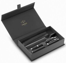 Parker Juego de Bolígrafo y Pluma IM Negro con Estuche