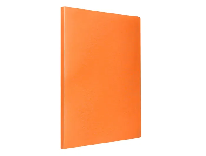 Liderpapel Carpeta Escaparate 20 Fundas Polipropileno DIN A4 Naranja Fluor Opaco