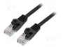 Lanberg Cable de Red Cat5e U/UTP 5m Negro RJ45 PCU5-10CC-0500-BK