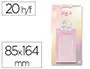 Imaginovo Bloc notas adhesivas conejito rosa 20 hojas 85x164 mm con mensaje trasero
