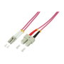 LogiLink Cable de parcheo de fibra óptica OM4 LC/SC 2,0m Duplex