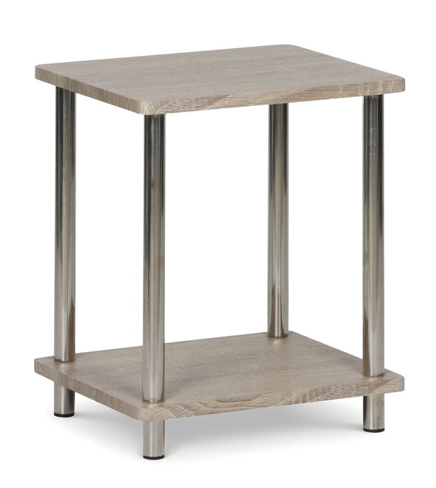 Inde Mesita Auxiliar Madera-Acero 4 cm ancho x 40 cm alto x 37.6 cm largo (4 Unidades)