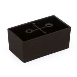 Q&Q Pata Plástico Rectangular Modelo Blu 80x45 H35 Acabado Negro