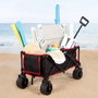 Color Baby Carro de playa plegable 88x47x58/108 cm con ruedas 17x10 cm