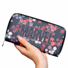 Marvel Billetero Essential Bloom Multicolor con 12 compartimentos para tarjetas, 2 para billetes y monedero con cremallera