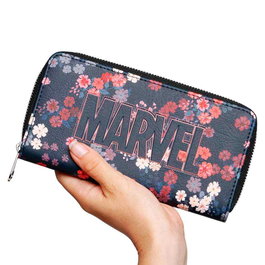 Marvel Billetero Essential Bloom Multicolor con 12 compartimentos para tarjetas, 2 para billetes y monedero con cremallera