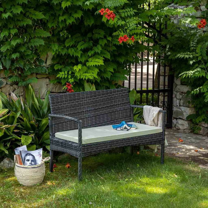 Banco Alexandra House Living Gris 55 x 85 x 110 cm Banco Alexandra House Living Gris 55 x 85 x 110 cm