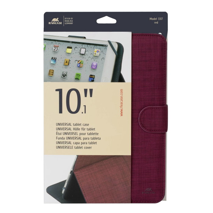 Rivacase 3317 Biscayne funda para tableta 10.1 rojo