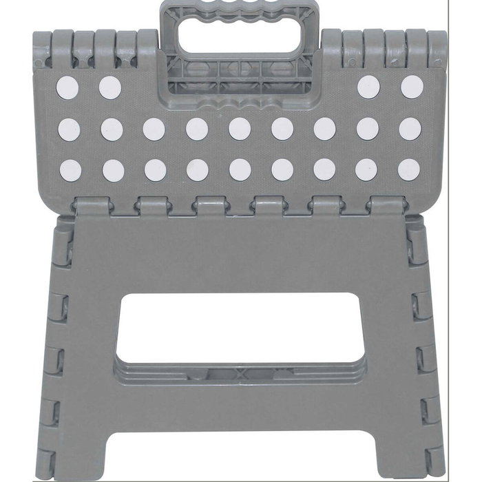 Marbueno Taburete Plegable de Plástico Gris 33x26x27 cm