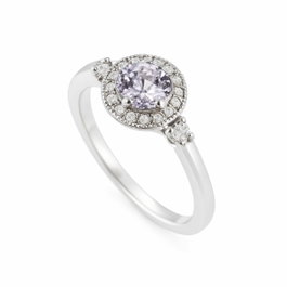 Diamonfire Anillo de Plata con Circonita Gris Talla 16