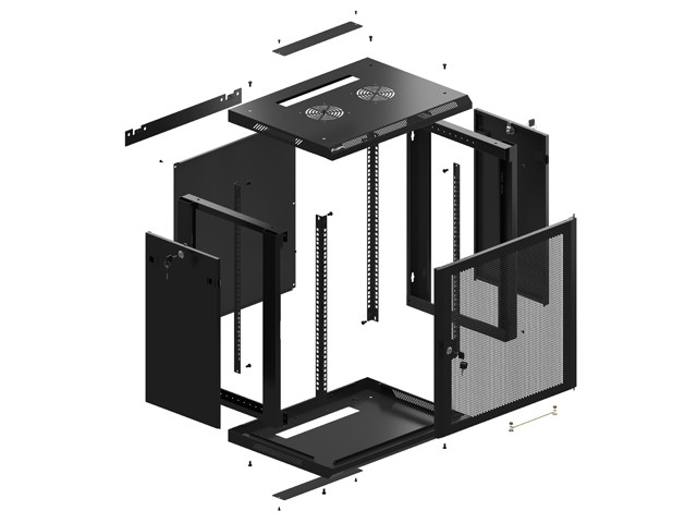Lanberg Armario Rack de Pared 12U 19 600x450 Negro