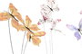 DKD Home Decor Ramas de Poliéster con Diseño de Mariposa, Surtido de 4 Colores