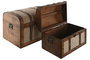DKD Home Decor Baúl 32 x 30.5 x 41 cm Marrón Beige Set de 2 Unidades