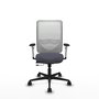 PIQUERAS Y CRESPO Silla de oficina Zulema con mecanismo Sincro/Traslack Gris y Blanco