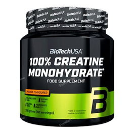 BIOTECHUSA 100% Creatine Monohydrate 300g Sabor Naranja Suplemento Deportivo
