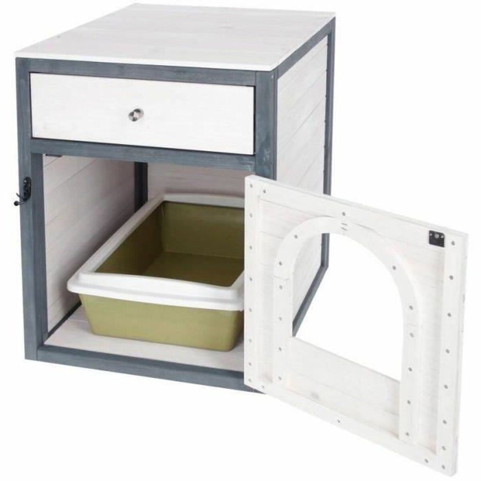 Kerbl Caja de arena para gatos IDA Blanco/Azul Kerbl Caja de arena para gatos IDA Blanco/Azul