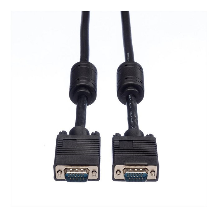 ROLINE 11.04.5660 Cable Monitor VGA (D-Sub) a VGA (D-Sub) Macho a Macho con Ferrita Negro 10m ROLINE 11.04.5660 Cable Monitor VGA (D-Sub) a VGA (D-Sub) Macho a Macho con Ferrita Negro 10m
