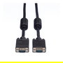 ROLINE 11.04.5660 Cable Monitor VGA (D-Sub) a VGA (D-Sub) Macho a Macho con Ferrita Negro 10m