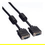 ROLINE 11.04.5660 Cable Monitor VGA (D-Sub) a VGA (D-Sub) Macho a Macho con Ferrita Negro 10m