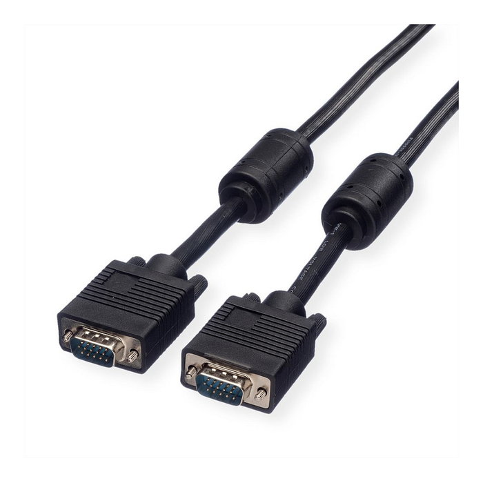 ROLINE 11.04.5660 Cable Monitor VGA (D-Sub) a VGA (D-Sub) Macho a Macho con Ferrita Negro 10m ROLINE 11.04.5660 Cable Monitor VGA (D-Sub) a VGA (D-Sub) Macho a Macho con Ferrita Negro 10m