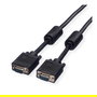 ROLINE 11.04.5660 Cable Monitor VGA (D-Sub) a VGA (D-Sub) Macho a Macho con Ferrita Negro 10m
