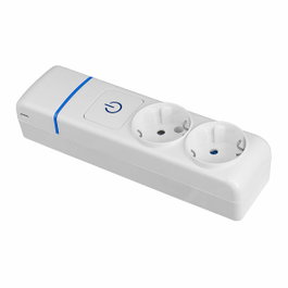 Solera Base múltiple de 2 tomas 2p+t con interruptor luminoso