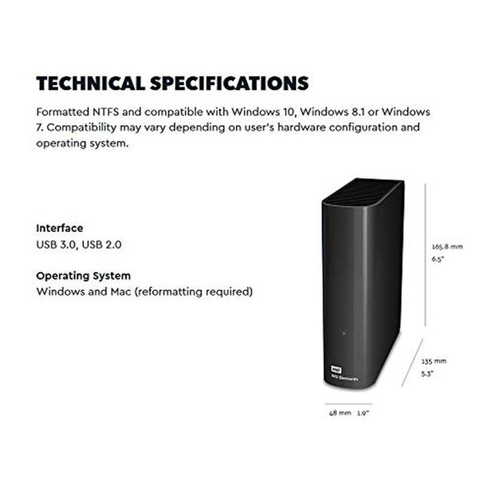 Western Digital Elements Desktop 6 TB Negro