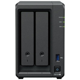 Synology DiskStation DS725+ NAS 2 Bahías 3.5/2.5' SATA, 8GB DDR4 ECC, Expansible a 7 Bahías, Puerto 2.5GbE, Ranuras M.2 NVMe, Formato Torre