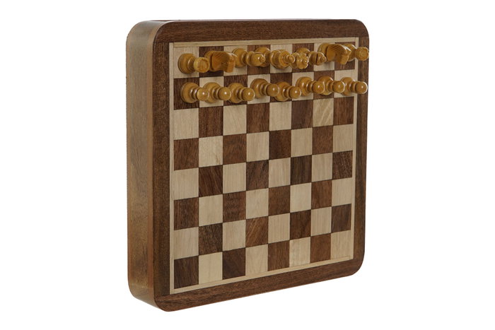 DKD Home Decor Juego de Ajedrez Magnético Colonial Natural Marrón Set 2 Piezas Acacia Arce 18 x 18 x 3 cm DKD Home Decor Juego de Ajedrez Magnético Colonial Natural Marrón Set 2 Piezas Acacia Arce 18 x 18 x 3 cm
